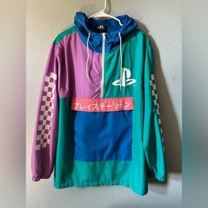 Sony PlayStation Retro Anorak Windbreaker Jacket